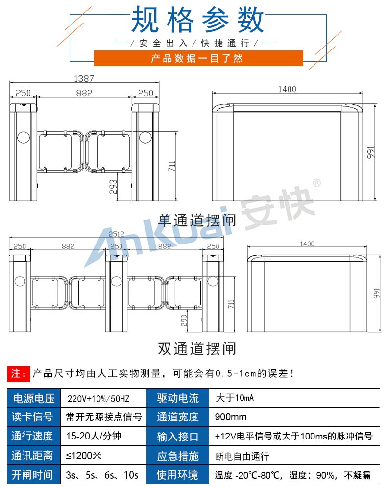 安快橋式擺閘320細節展示